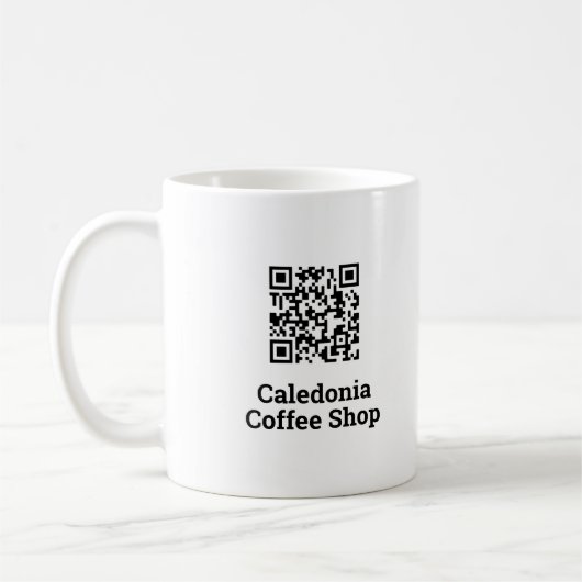 Mug Votre conception de code QR (Gauche)