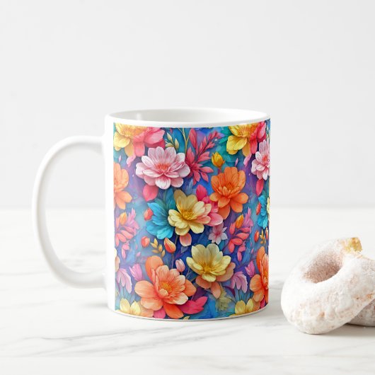 Mug Votre Dose quotidienne de joie : Plaisir floral mo (Avec donut)