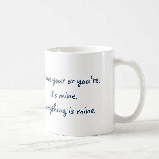 Mug Votre drôle vous êtes grammaire (Droite)