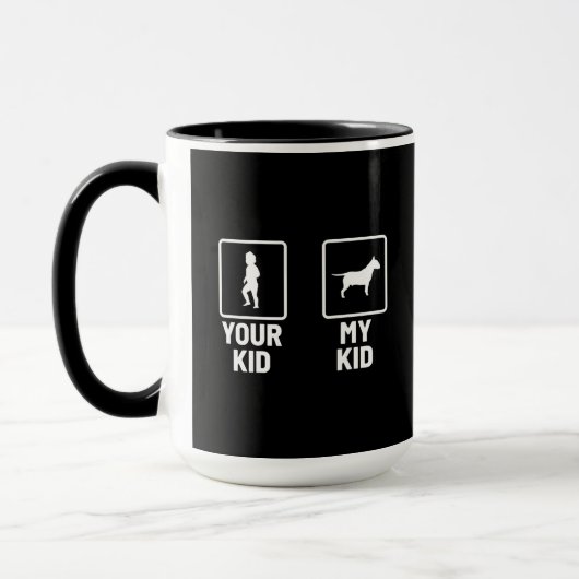 Mug Votre Enfant, Mon Enfant Funny Bull Terrier (Gauche)