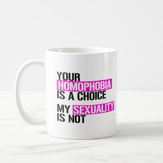 Mug Votre homophobie est un choix (Gauche)