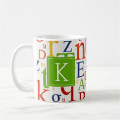 Mug Votre initiale | Alphabet coloré (Gauche)