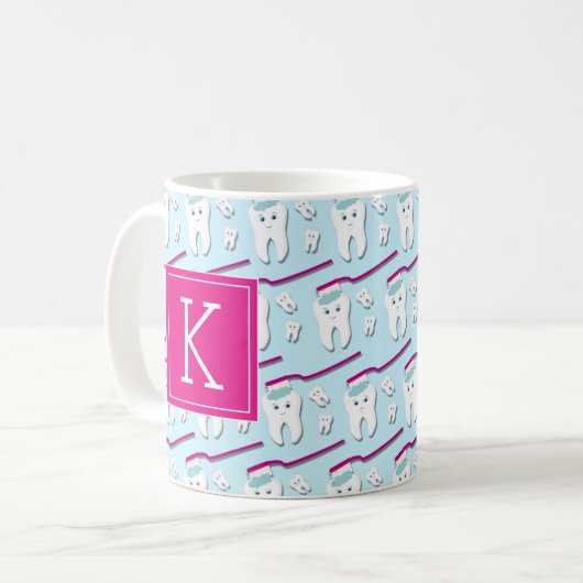 Mug Votre initiale | Dents mignons (Devant gauche)
