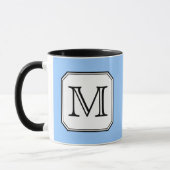 Mug Votre lettre. Monogramme fait sur commande. Blanc (Gauche)