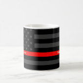 Mug Votre ligne rouge mince drapeau des textes des USA (Centre)
