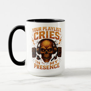 Mug Votre liste de lecture pleure Musique de casque de