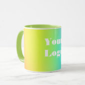 Mug Votre logo Arc-en-ciel blanc (Devant gauche)