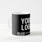 Mug Votre logo avec code QR et texte modifiables (Devant gauche)