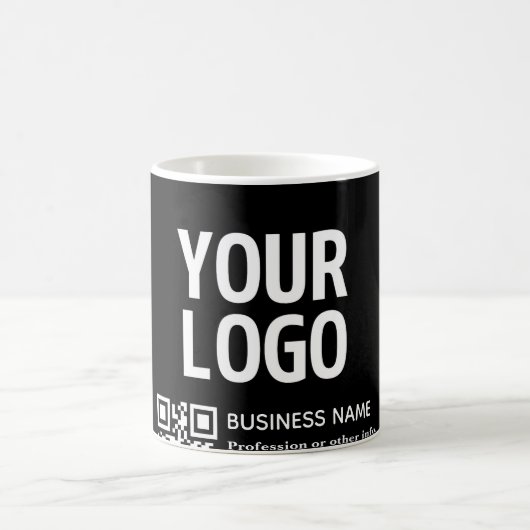 Mug Votre logo avec code QR et texte modifiables (Centre)
