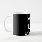 Mug Votre logo avec code QR et texte modifiables (Gauche)