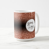 Mug Votre logo d'entreprise, cuivre et noir Ombre (Devant droit)
