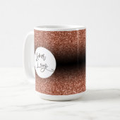 Mug Votre logo d'entreprise, cuivre et noir Ombre (Devant gauche)