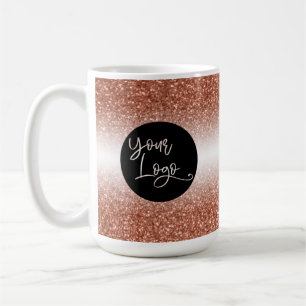 Mug Votre logo d'entreprise, ombre cuivre et blanc