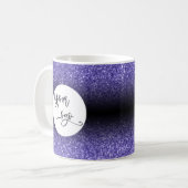 Mug Votre logo d'entreprise Parties scintillant violet (Devant gauche)