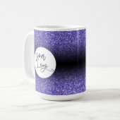 Mug Votre logo d'entreprise Parties scintillant violet (Devant gauche)
