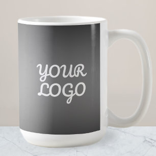 Mug Votre logo et moderne gris foncé modifiable couleu