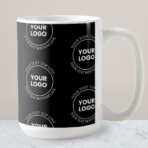 Mug Votre logo et texte modifiable Motif répétitif