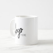Mug Votre logo Professionnel Blanc (Devant gauche)