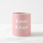 Mug Votre logo rose blanc (Centre)