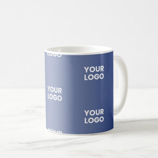 Mug Votre logo Simple Répétition Logo Marine Blue Grad (Devant droit)