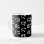 Mug Votre logo | Simple répétition Motif de logo (Devant gauche)