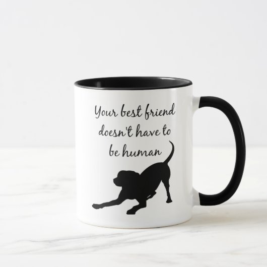 Mug Votre meilleur ami Inspirational Pet Dog Citation (Droite)