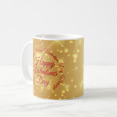 Mug Votre message de Jour de Valentines Gold de TEXTE (Devant gauche)