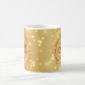 Mug Votre message de Jour de Valentines Gold de TEXTE (Centre)