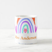 Mug Votre message e ajouter nom de texte rainbow profe (Centre)