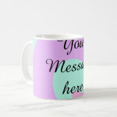 Mug Votre message ici ajouter texte nom monogramme ros (Devant gauche)
