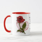 Mug Votre message Red Rose Photo Valentine (Gauche)