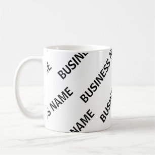 Mug Votre modèle de nom d'entreprise Noir & Blanc