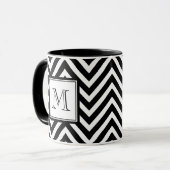 MUG VOTRE MONOGRAMME, CHEVRON NOIR (Devant gauche)