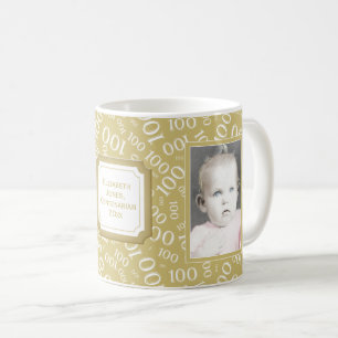 Mug Votre motif de nombre d'or d'anniversaire de photo