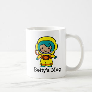 Mug Votre nom Astronaut Girl in Spacesuit