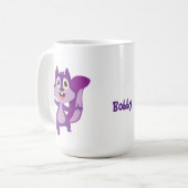 Mug Votre nom Bureau des écureuils pourpres (Devant gauche)