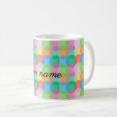 Mug votre nom cercle coloré cercles motif (Devant droit)