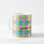 Mug votre nom cercle coloré cercles motif (Devant gauche)