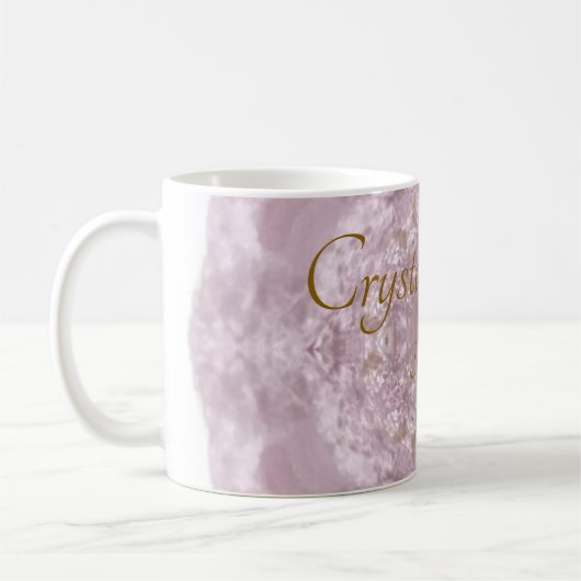 Mug Votre nom Custom Crystal Rose Quartz (Gauche)