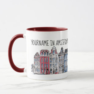 Mug Votre nom dans Amsterdam Waterfront Damrak Builds