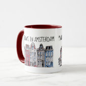 Mug Votre nom dans Amsterdam Waterfront Damrak Builds (Devant gauche)