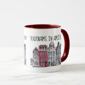 Mug Votre nom dans Amsterdam Waterfront Damrak Builds (Devant droit)