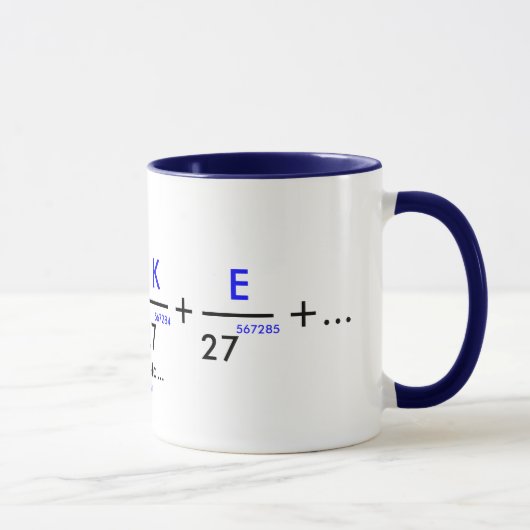 Mug Votre nom dans pi - personnalisable ! (Droite)