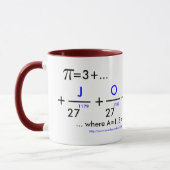 Mug Votre nom dans pi - personnalisable ! (Gauche)