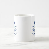Mug Votre nom de bateau Ancre nautique Oars Helm 2 côt (Centre)