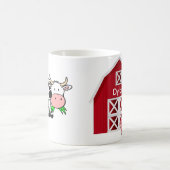 Mug Votre nom Grange rouge avec animaux de ferme Enfan (Centre)