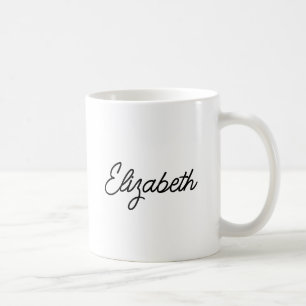 Mug Votre nom ici Modèle élégant script main