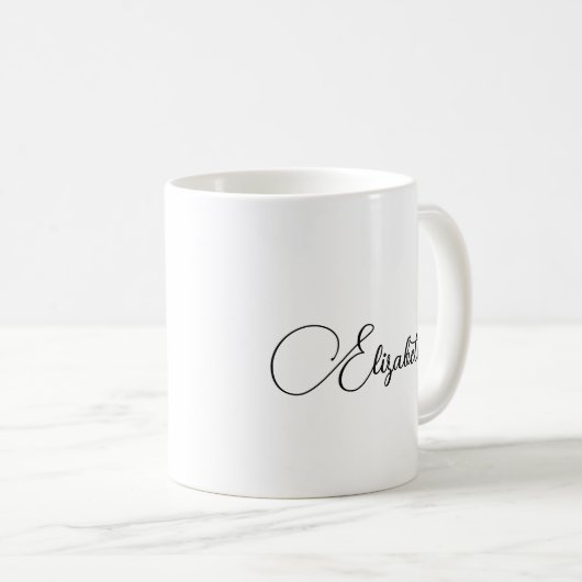 Mug Votre nom ici Script Modèle client (Devant droit)
