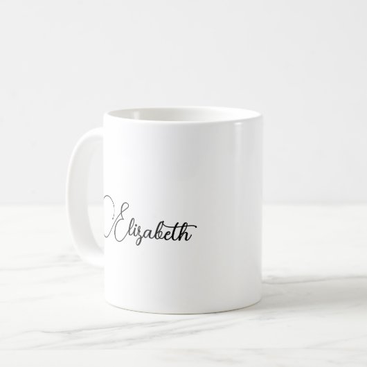 Mug Votre nom ici Script Modèle client (Devant gauche)