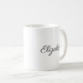 Mug Votre nom Modèle élégant script main (Devant droit)